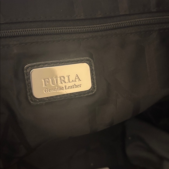 Furla Black Large Leather Satchel - Picture 9 of 11